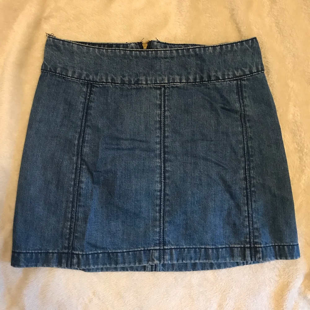 mini denim skirt